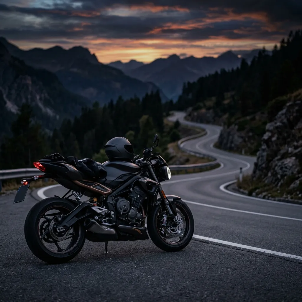 Tornanti di montagna al tramonto · stagione 2026
